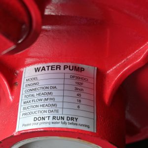 Heavy Duty Diesel Water Pump 13.5 HP, 500cc, 3Inch Inlet/Outlet - Image 2